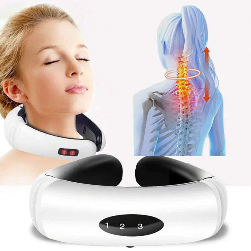 Relax and Revitalize: Electric Cervical Pulse Neck Massager with Magnetic Therapy