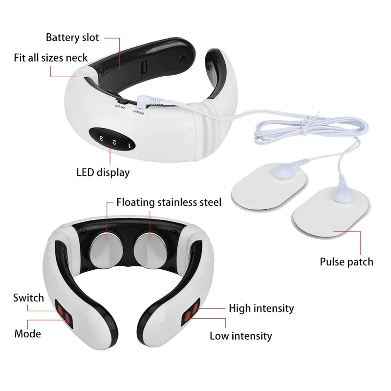 Relax and Revitalize: Electric Cervical Pulse Neck Massager with Magnetic Therapy