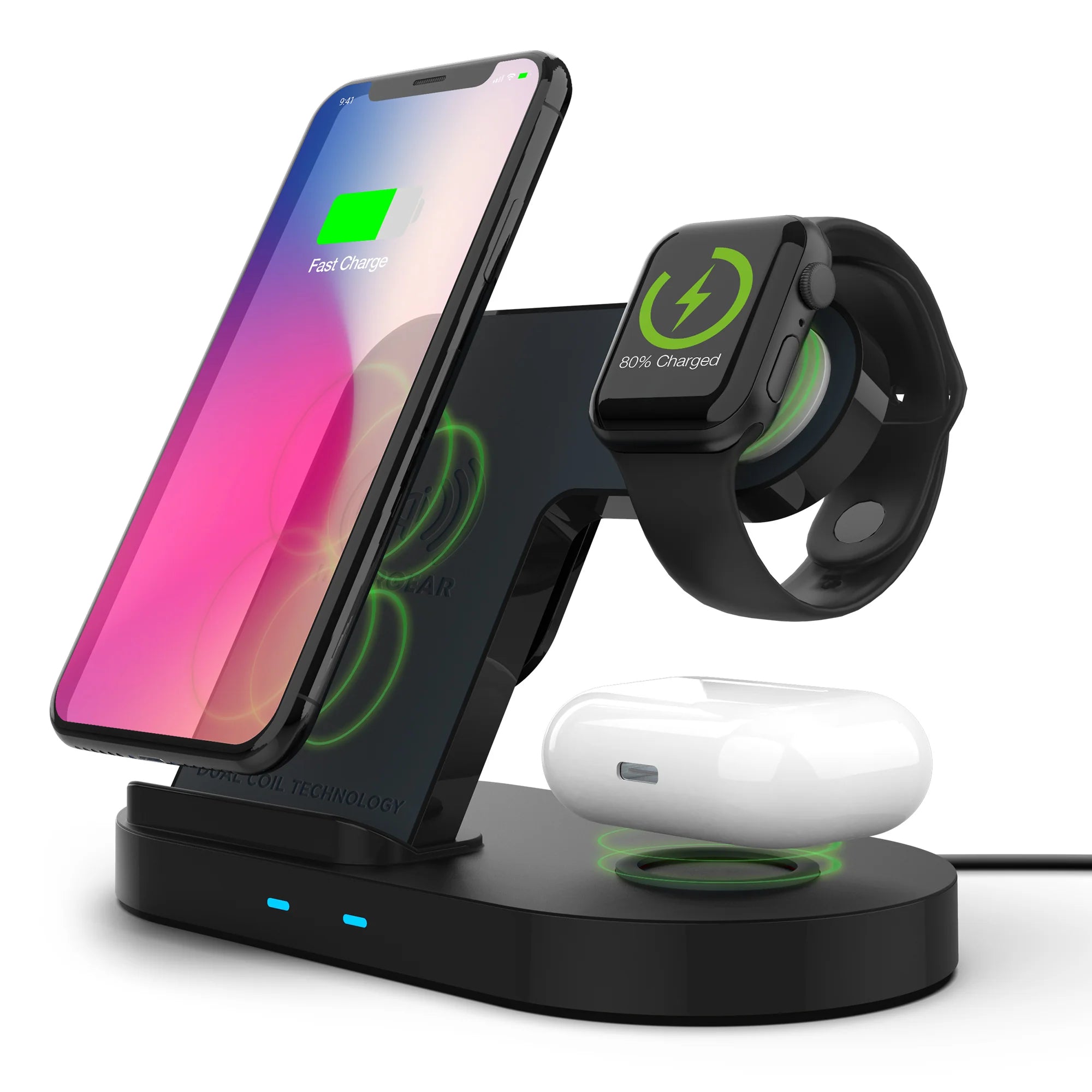 Revolutionary Hypergear 3-in-1 Wireless Charging Dock: Charge All Your Devices Effortlessly!