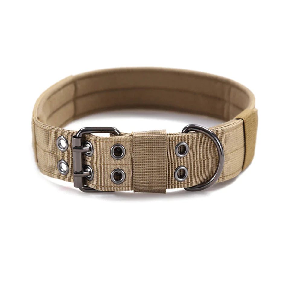 Heavy Duty 2" Wide Nylon Military Dog Collar with Metal Buckle - Perfect for Large K9s