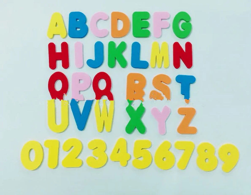 Kids' Preschool EVA Letter & Number 26 ABC 0-9 Bathtub Learning, Smart, Reading & Writing Play Set