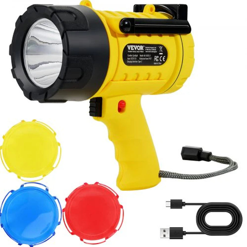Ultra Bright 1,000,000LM Rechargeable USB Spotlight Flashlight - Perfect for All Your Searchlight Needs!