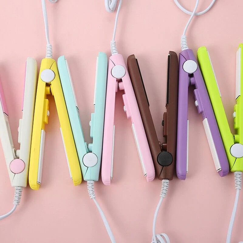 Professional Mini Portable Hair Straightener and Curler with Ceramic Technology