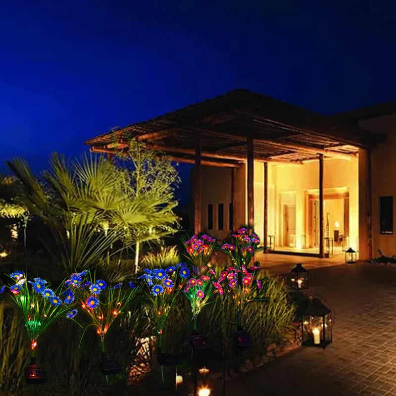 Illuminate Your Garden with Waterproof Solar LED Flower Stake Lights - Perfect Outdoor Patio Decoration!