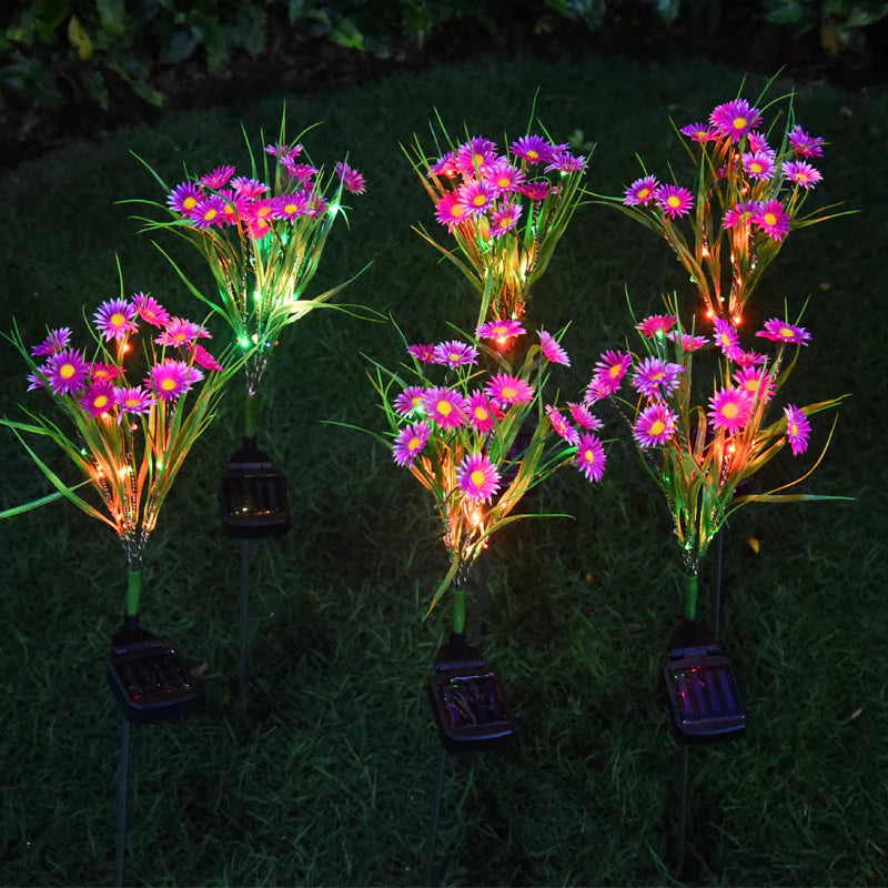 Illuminate Your Garden with Waterproof Solar LED Flower Stake Lights - Perfect Outdoor Patio Decoration!