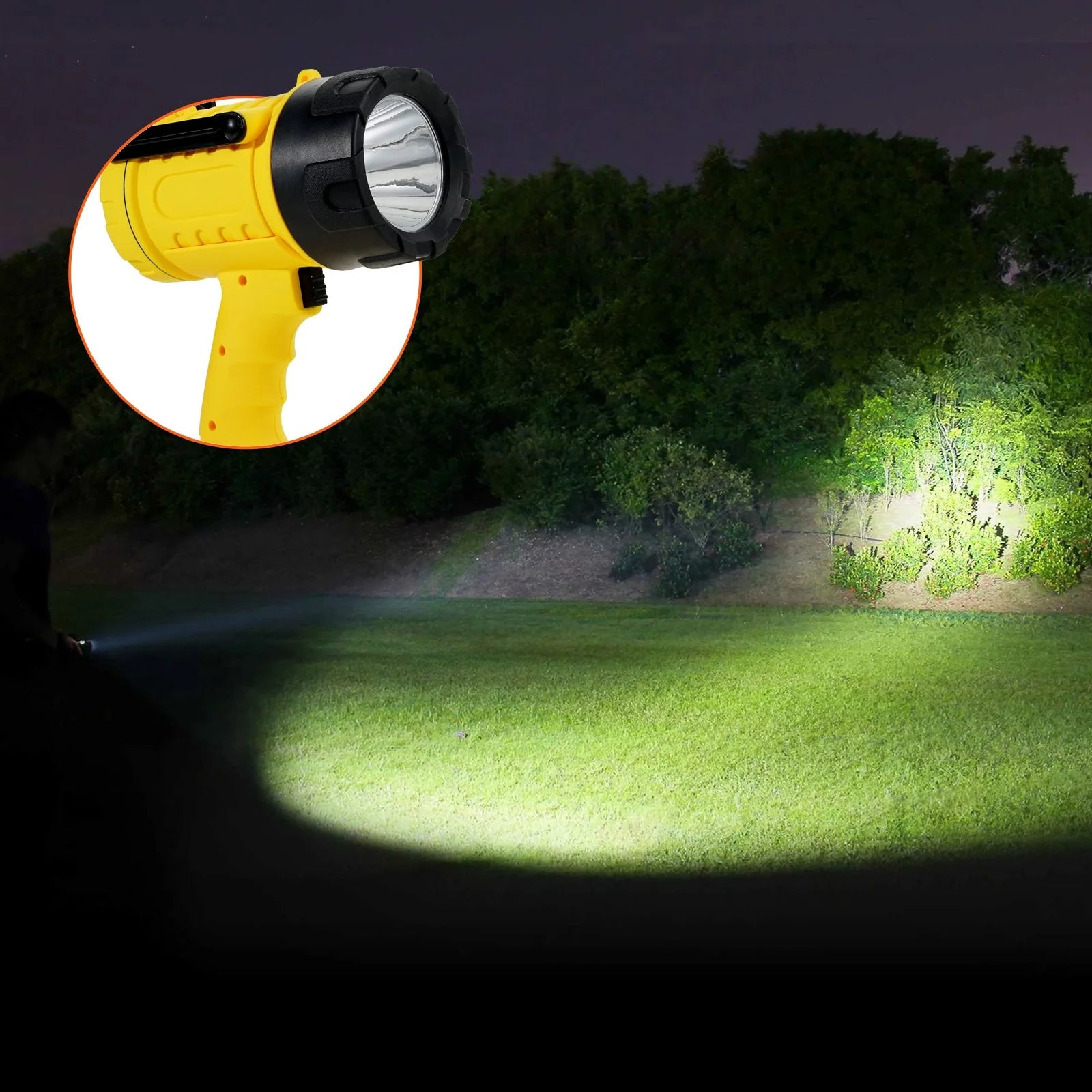 Ultra Bright 1,000,000LM Rechargeable USB Spotlight Flashlight - Perfect for All Your Searchlight Needs!