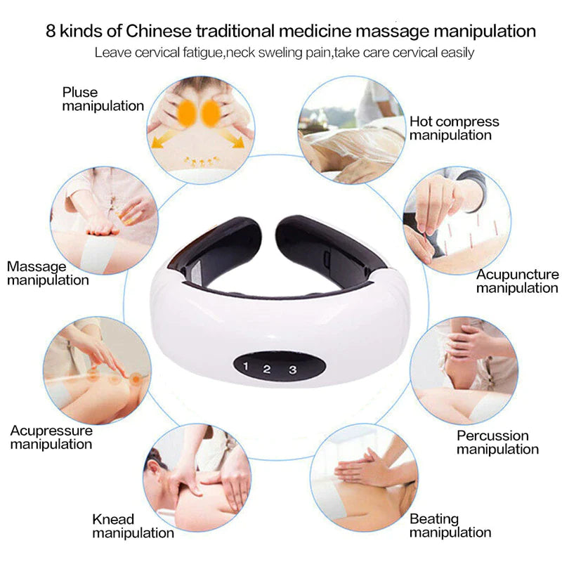 Relax and Revitalize: Electric Cervical Pulse Neck Massager with Magnetic Therapy