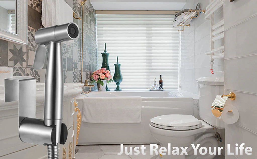 Upgrade Your Bathroom with the Premium Stainless Steel Toilet Shattaf Bidet Spray Hose and Handheld Shower Head