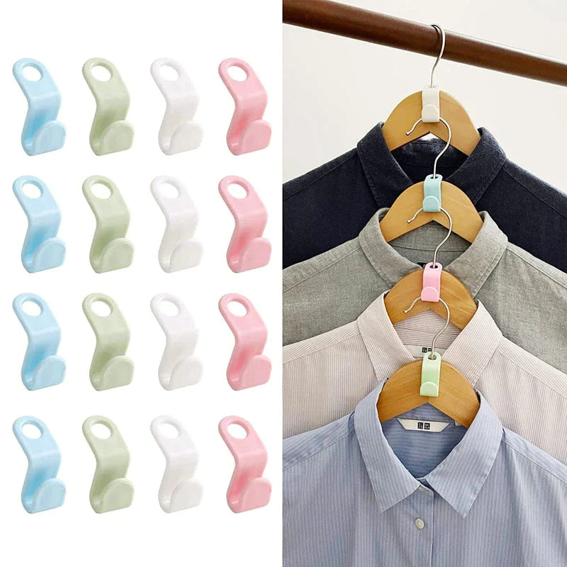 40 PCS Space-Saving Clothes Hanger Connector Hooks - Closet Organizer Clips