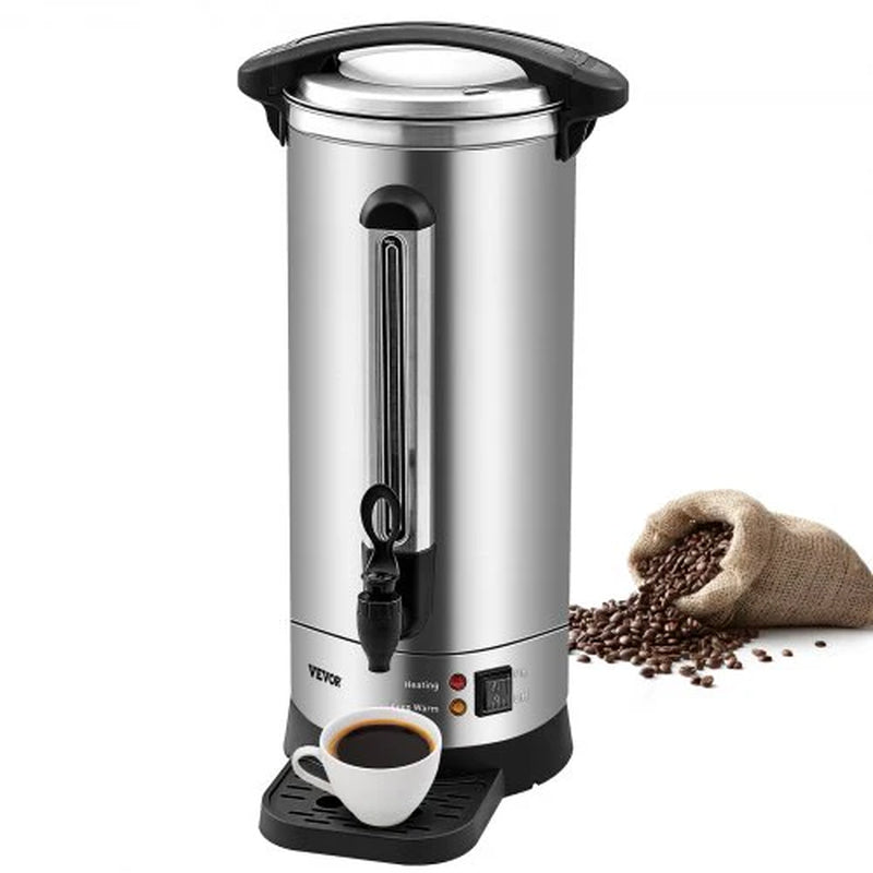 VEVOR 110-Cup Stainless Steel Coffee Urn – Fast Brew Commercial Coffee Dispenser