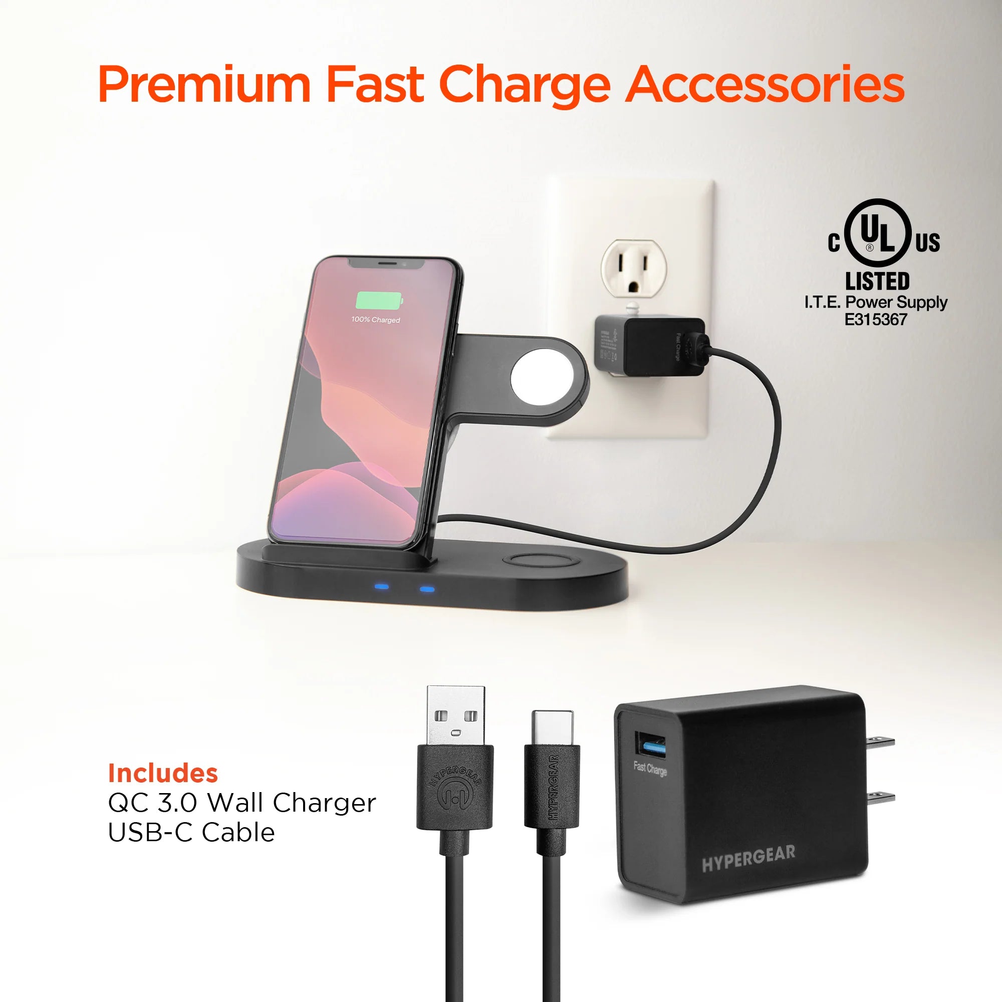Revolutionary Hypergear 3-in-1 Wireless Charging Dock: Charge All Your Devices Effortlessly!