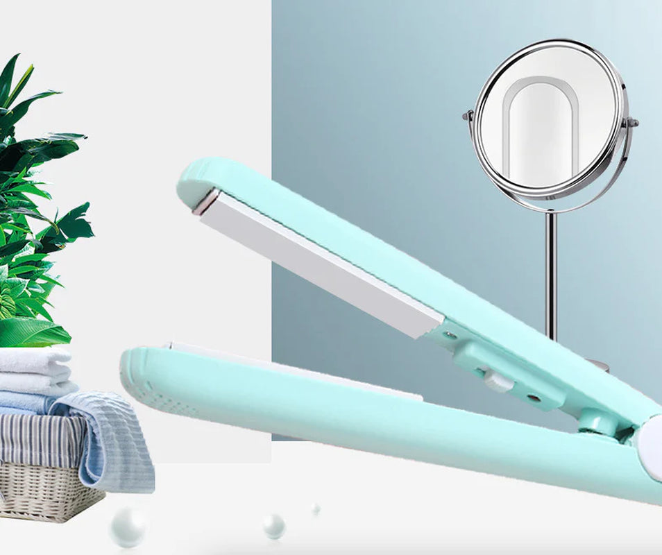 Professional Mini Portable Hair Straightener and Curler with Ceramic Technology