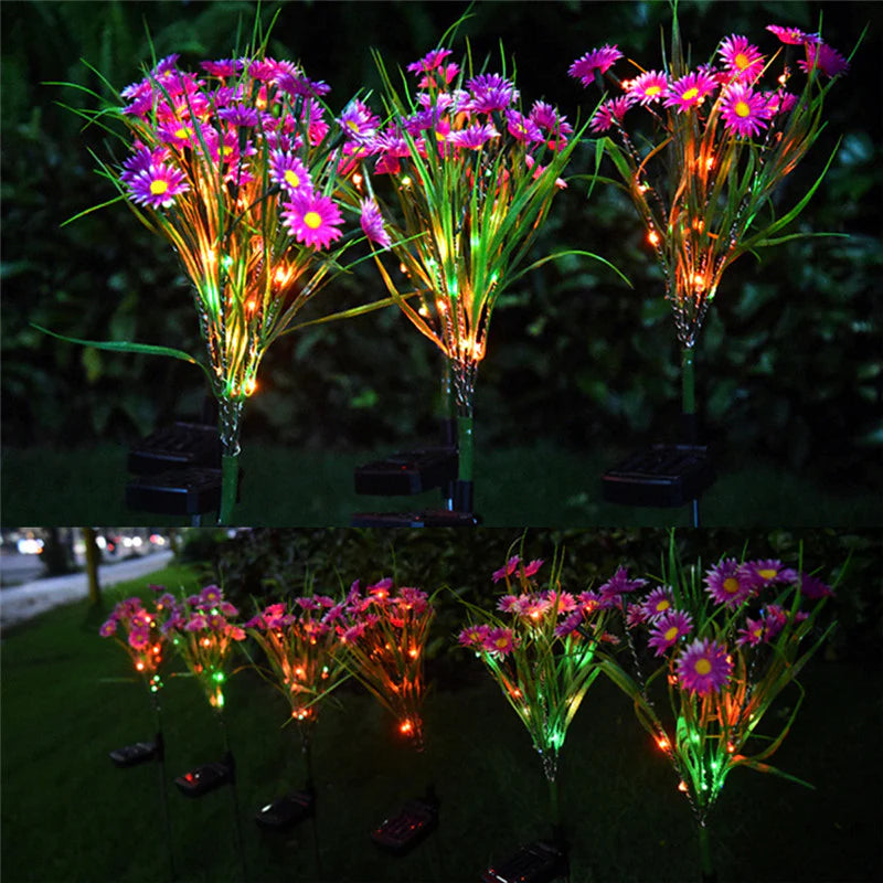 Illuminate Your Garden with Waterproof Solar LED Flower Stake Lights - Perfect Outdoor Patio Decoration!