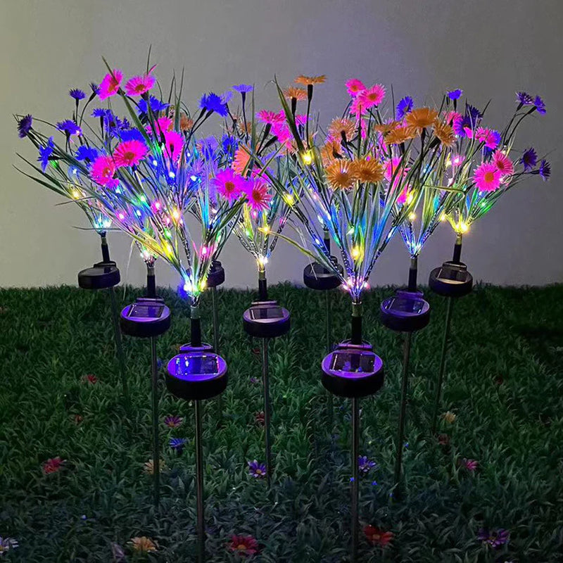 Illuminate Your Garden with Waterproof Solar LED Flower Stake Lights - Perfect Outdoor Patio Decoration!