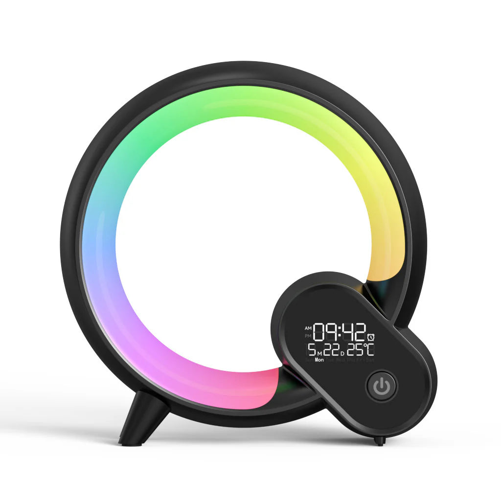 Creative Q Light Sunrise Alarm Clock with Bluetooth Audio & Colorful Atmosphere Light