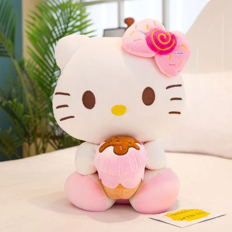 Sanrio 30Cm Hello Kitty Filling Plush Toys Stuffed Animal Kawaii Room Decorate Gift Plushies for Girls Gifts for Childrens