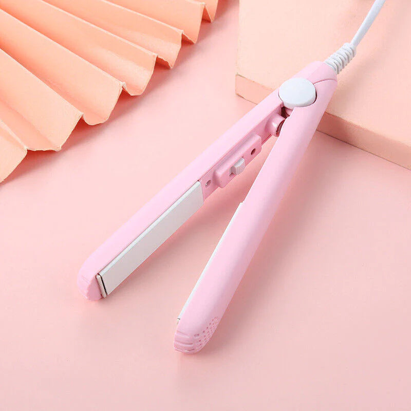 Professional Mini Portable Hair Straightener and Curler with Ceramic Technology