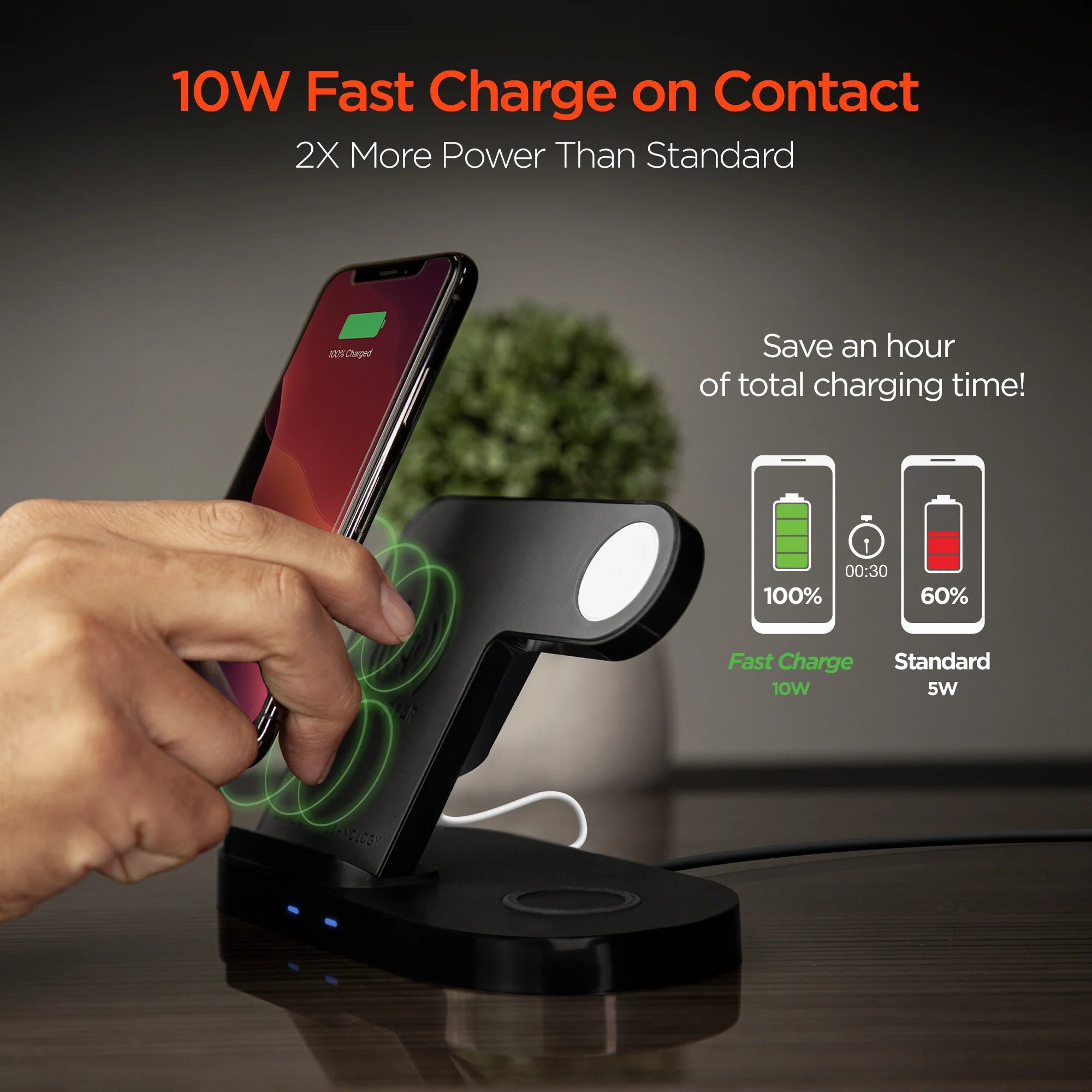 Revolutionary Hypergear 3-in-1 Wireless Charging Dock: Charge All Your Devices Effortlessly!