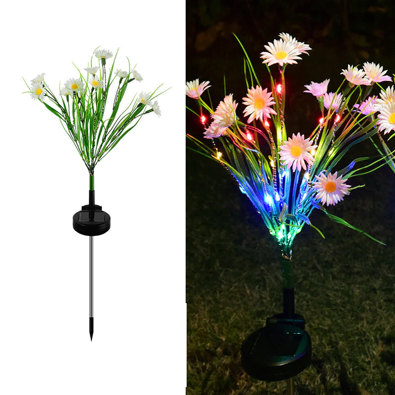 Illuminate Your Garden with Waterproof Solar LED Flower Stake Lights - Perfect Outdoor Patio Decoration!