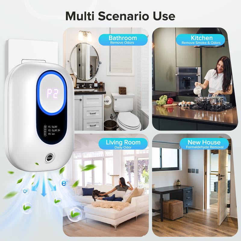 Youngsa 2-In-1 Negative Ion & Ozone Eliminator for Strong Odor 99% Air Ionizers, Ozone Odor Removal,Plug in & Type-C Portable Air Filter Odor for Bedroom,Kitchen,Pets,Toilet,Shoe,Garage,Smoke Dust, Cat Litter Deodorizer Mini Air Cleaner