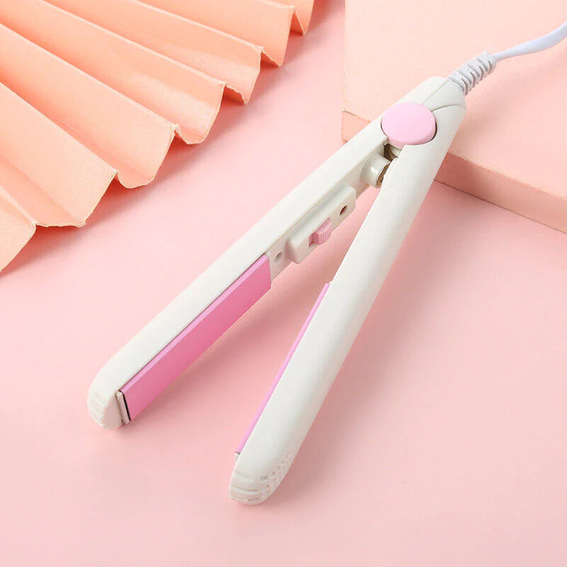 Professional Mini Portable Hair Straightener and Curler with Ceramic Technology