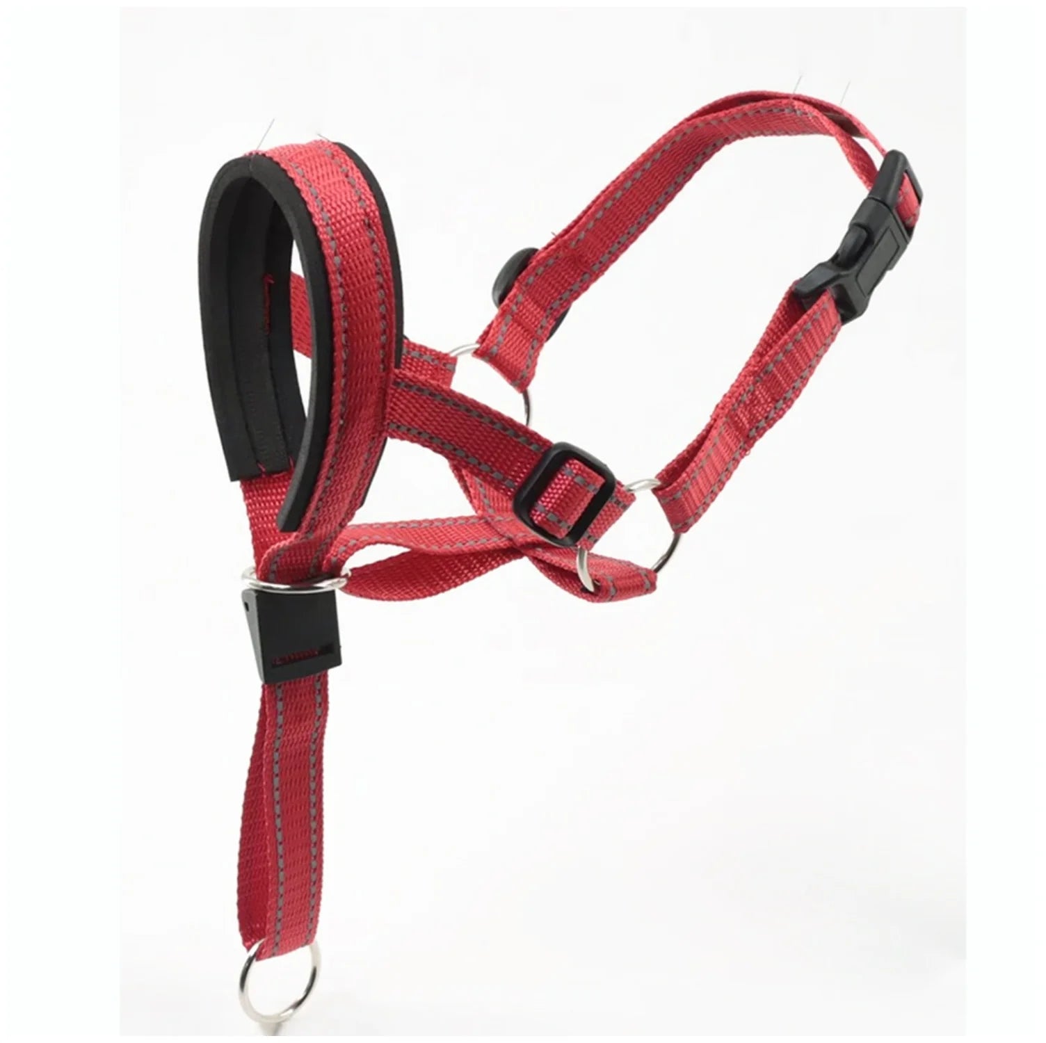 Red anti - Bite Dog Muzzle Harness Leash Set - Control and Safety for Your Pet