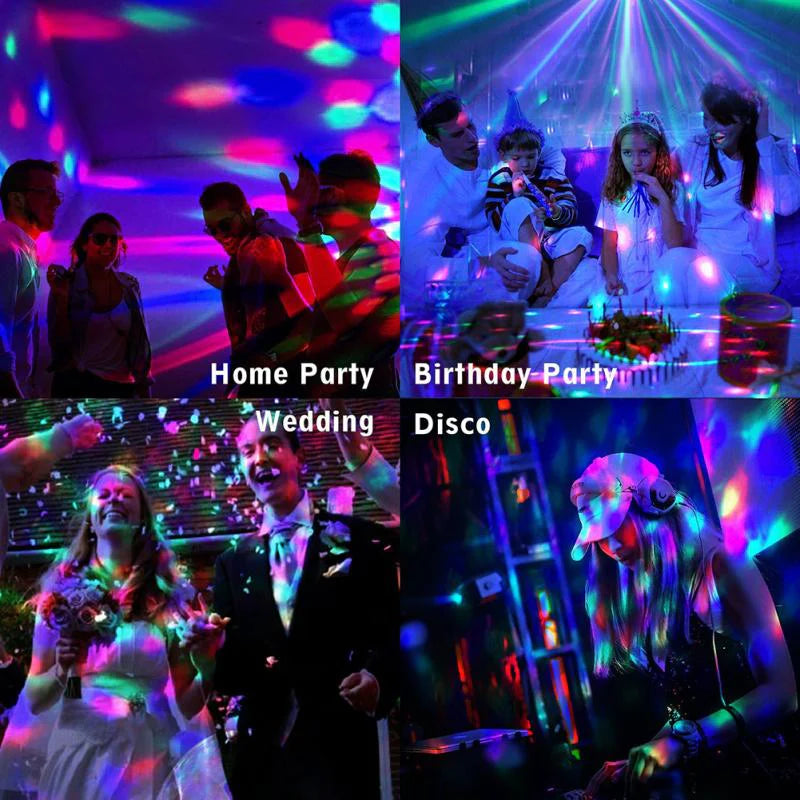 Strobe LED Disco Ball Lights - Sound Activated DJ Dance Lamp for Epic Party Vibes