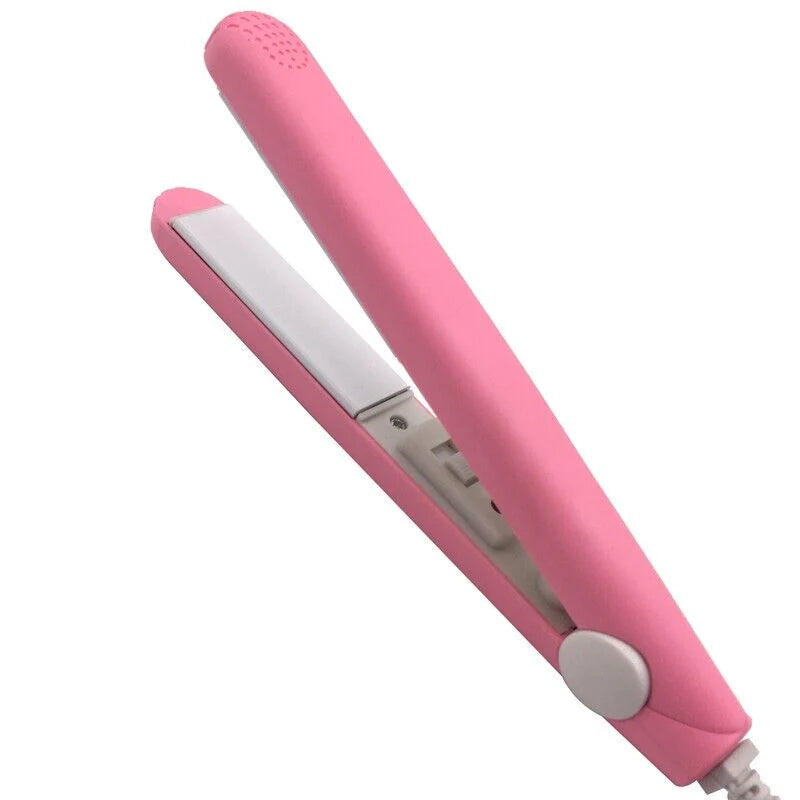 Professional Mini Portable Hair Straightener and Curler with Ceramic Technology