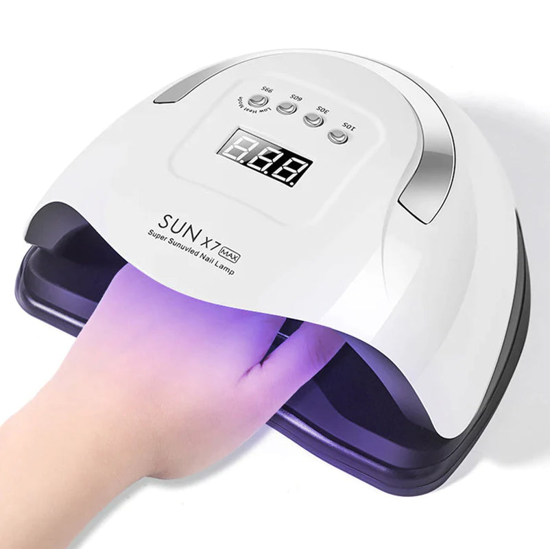 Professional 220W Nail Dryer - Fast LED & UV Gel Curing Lamp for Salon-Quality Manicures at Home