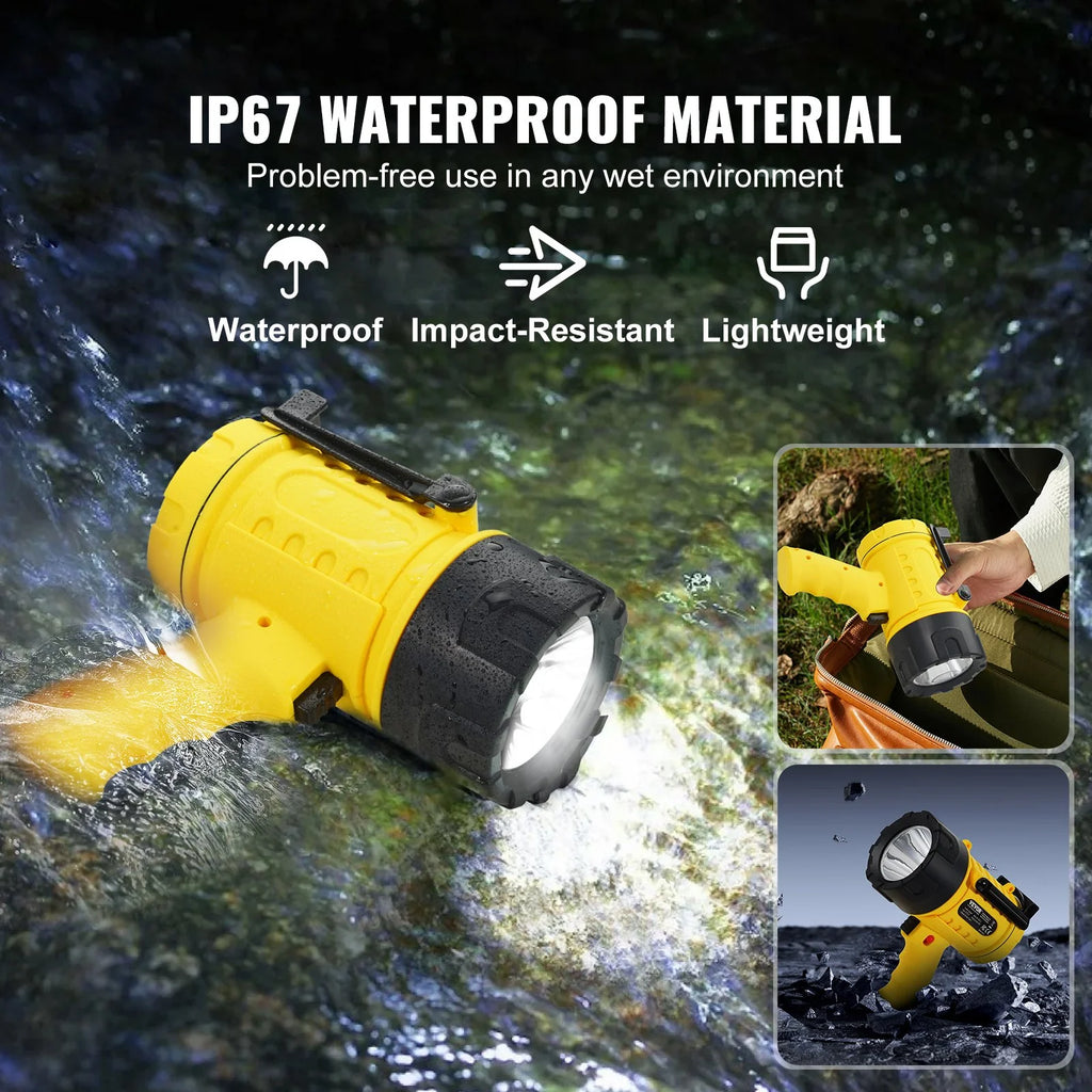 Ultra Bright 1,000,000LM Rechargeable USB Spotlight Flashlight - Perfect for All Your Searchlight Needs!