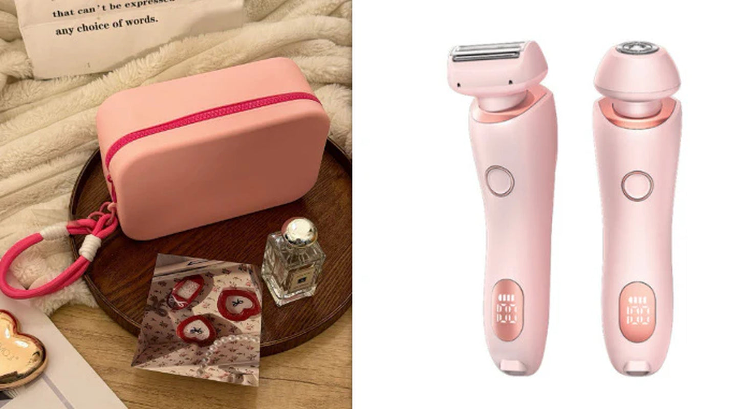 2-in-1 USB Rechargeable Hair Remover and Epilator – Effortless Smooth Shaving for Face, Body, and Bikini