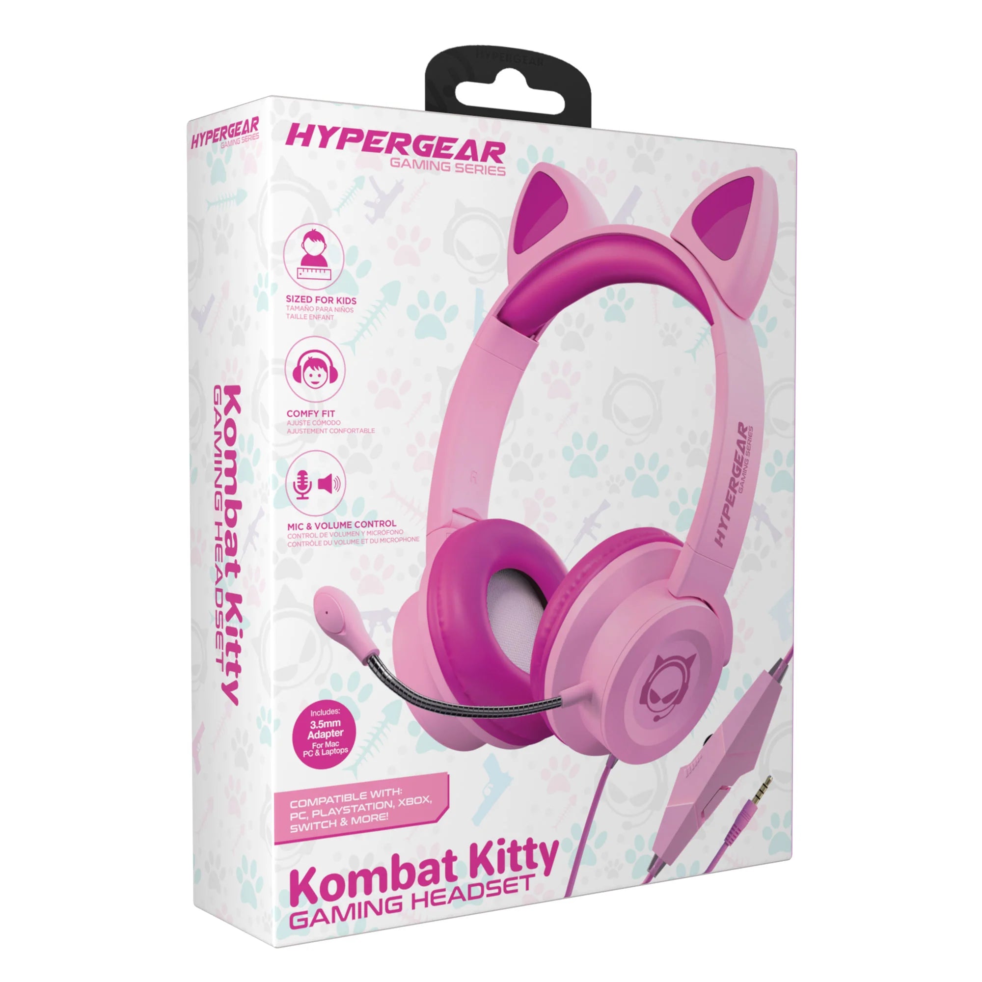 Hypergear Kombat Kitty Gaming Headset - Immersive Sound with Detachable Mic