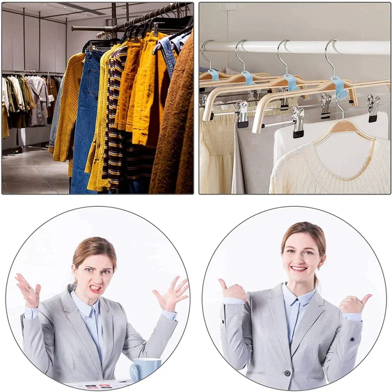 40 PCS Space-Saving Clothes Hanger Connector Hooks - Closet Organizer Clips