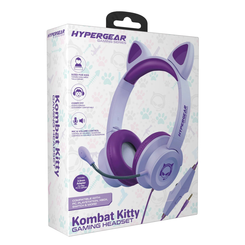 Hypergear Kombat Kitty Gaming Headset - Immersive Sound with Detachable Mic