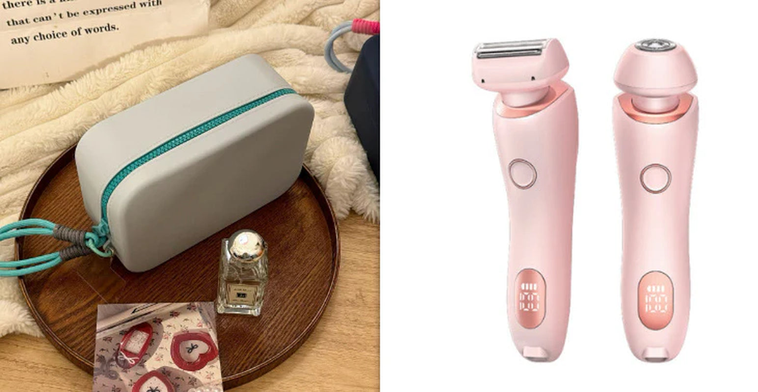2-in-1 USB Rechargeable Hair Remover and Epilator – Effortless Smooth Shaving for Face, Body, and Bikini