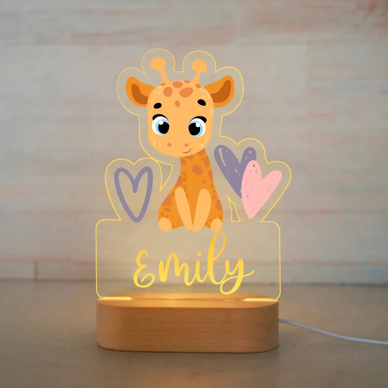 Personalized Night Light, Custom Name Acrylic Lamp - Room Decoration
