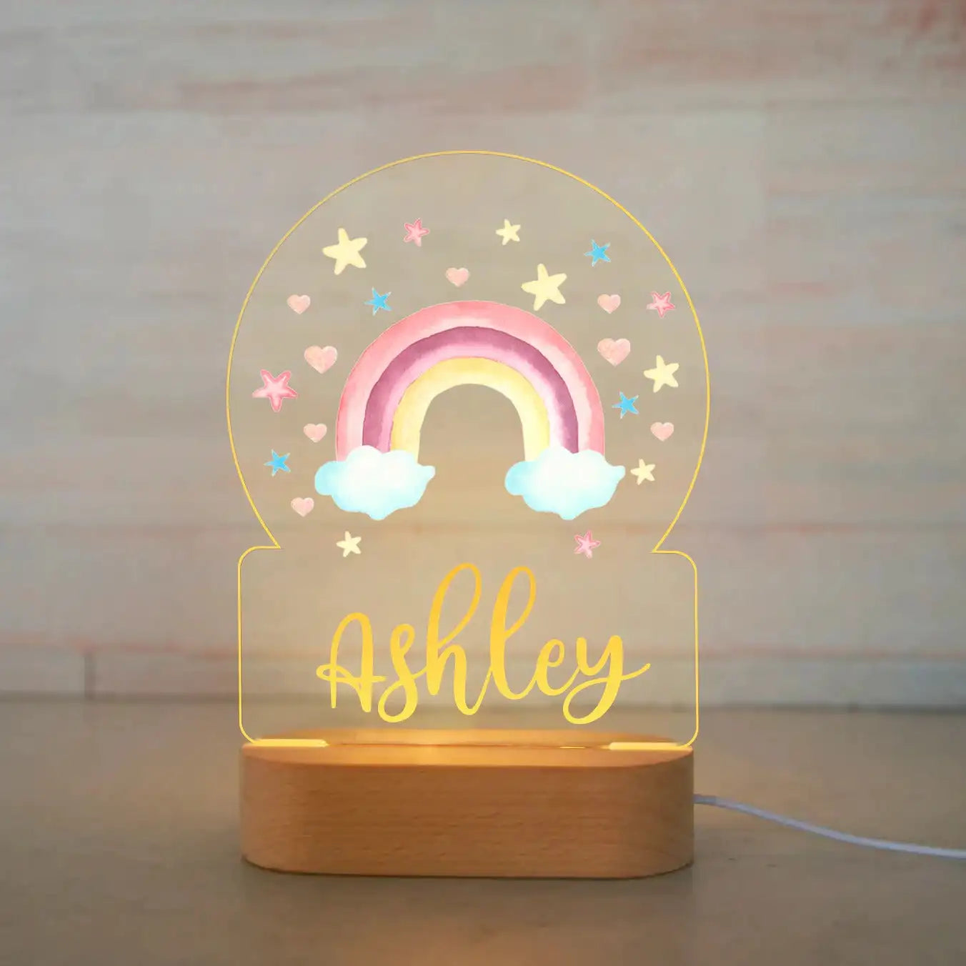 Personalized Night Light, Custom Name Acrylic Lamp - Room Decoration