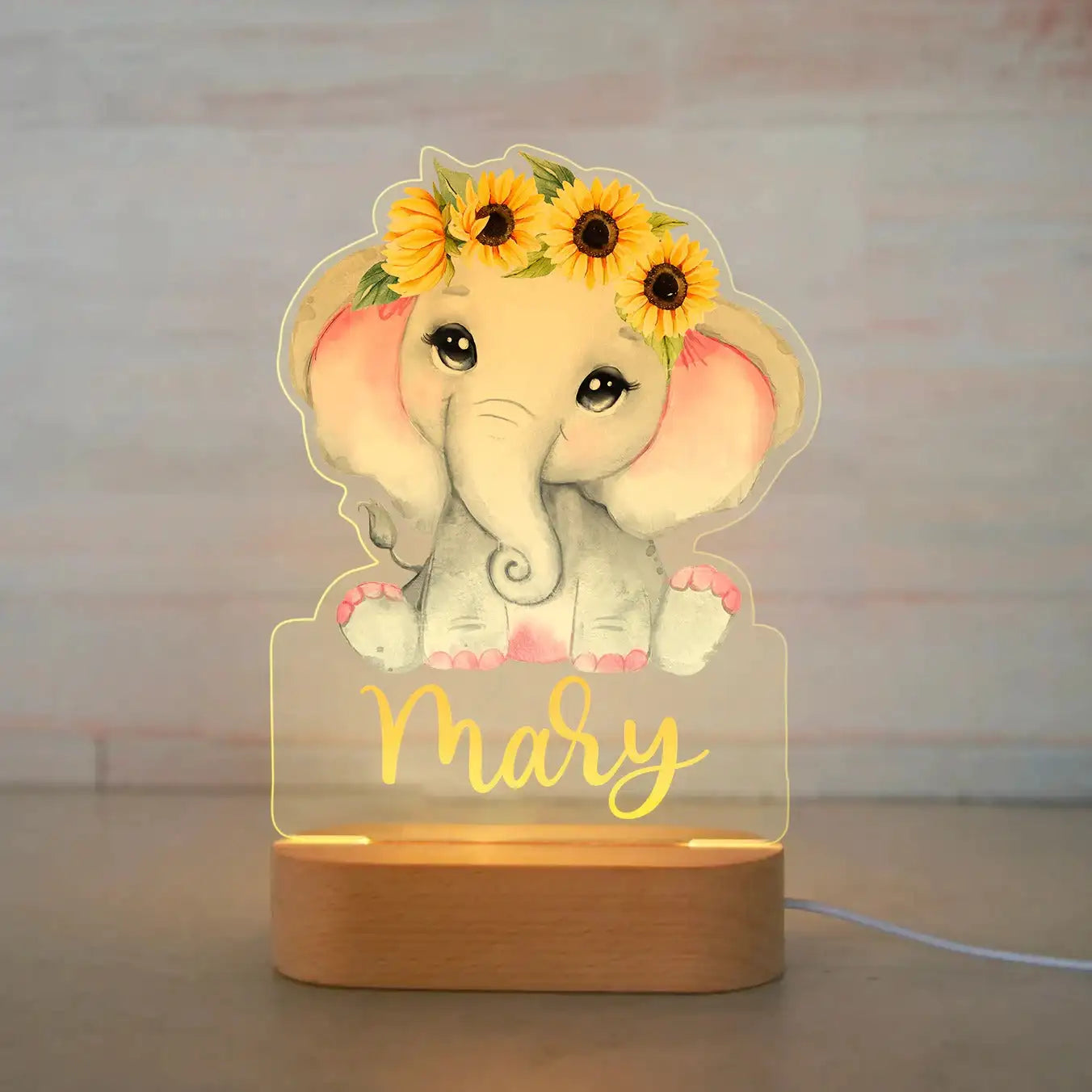 Personalized Night Light, Custom Name Acrylic Lamp - Room Decoration