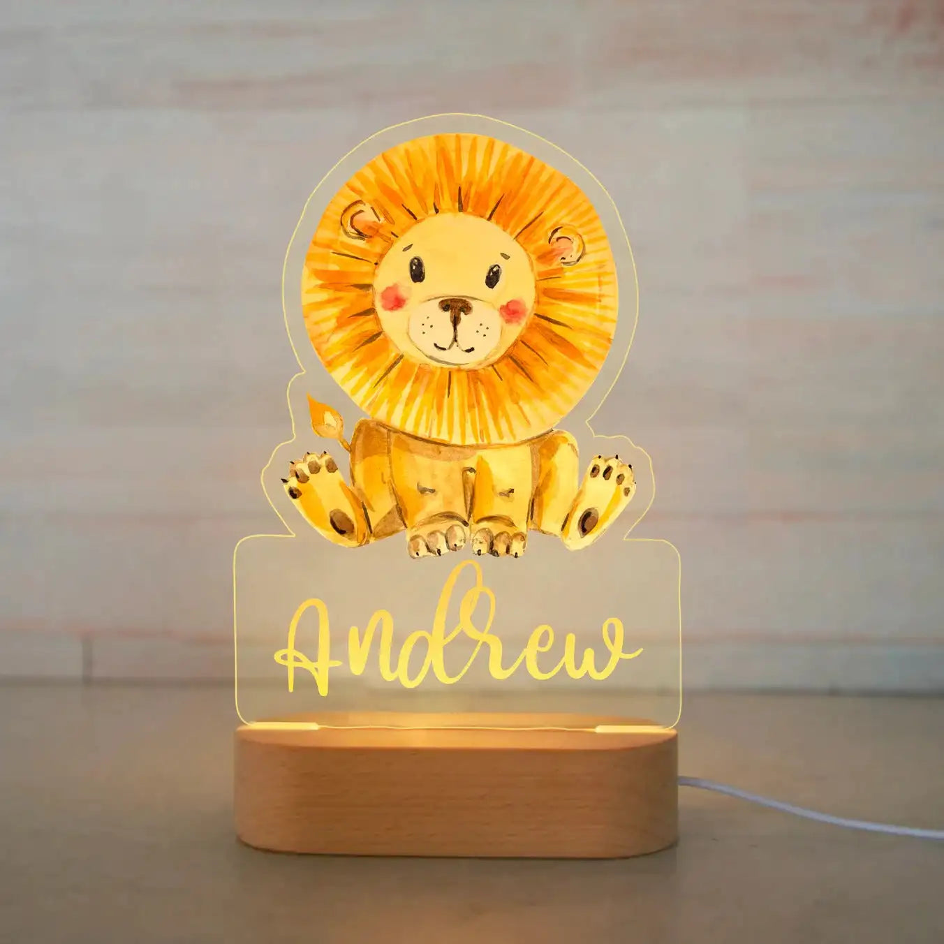 Personalized Night Light, Custom Name Acrylic Lamp - Room Decoration