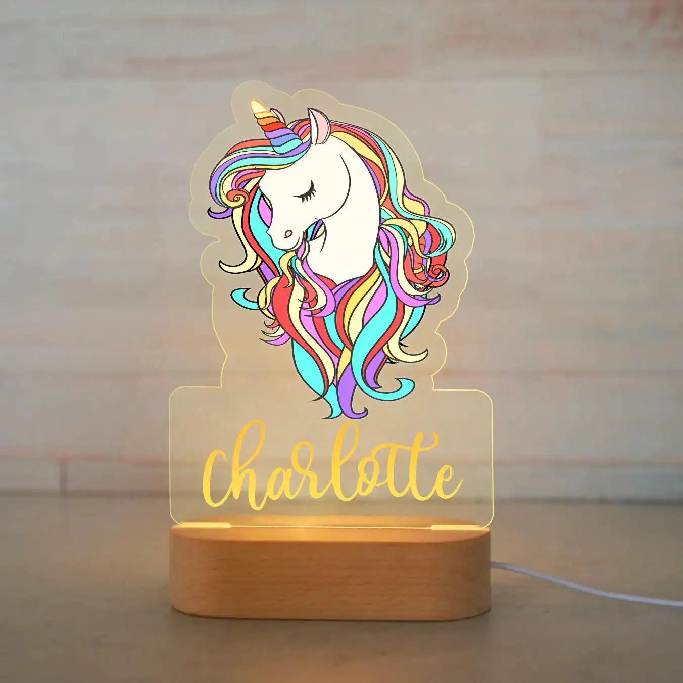 Personalized Night Light, Custom Name Acrylic Lamp - Room Decoration