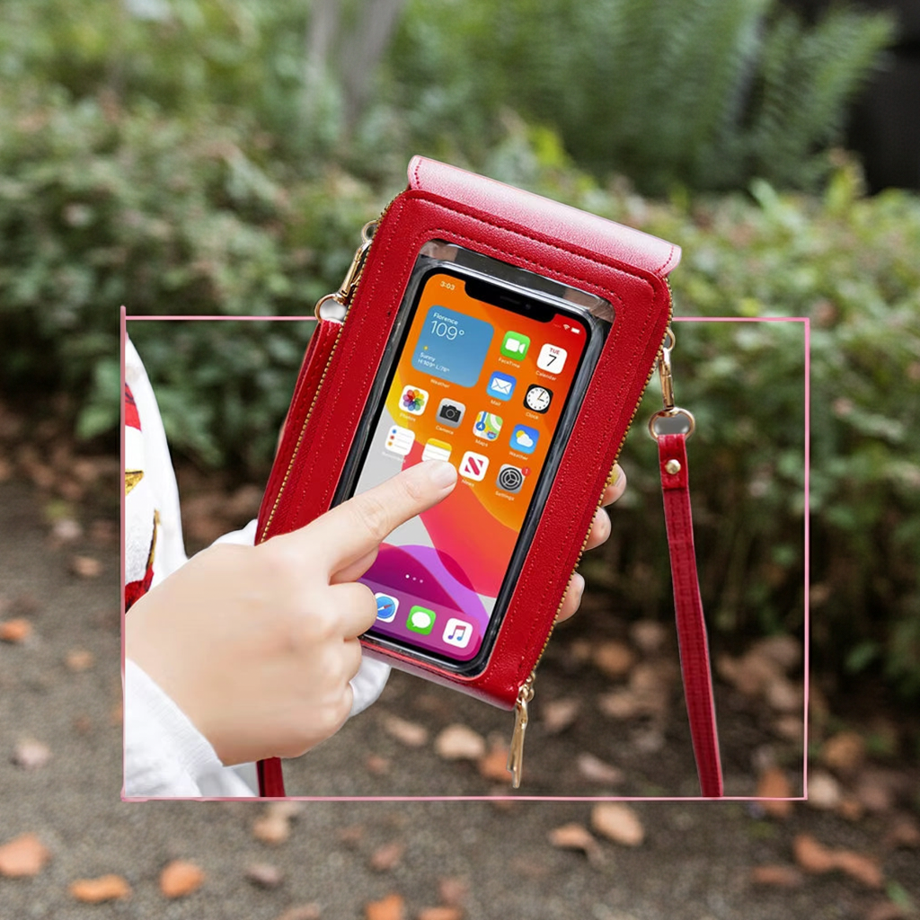 Adorable Crossbody Body Touch Screen Cell Phone Bag and Phone Card Holder