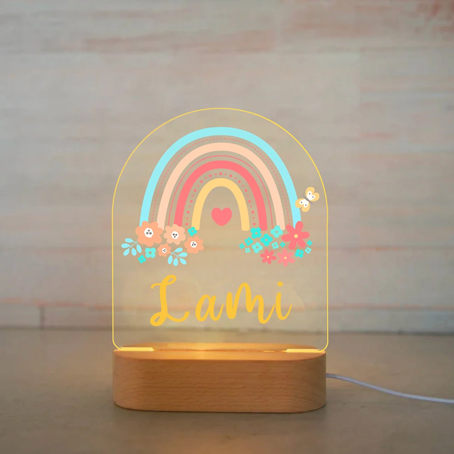Personalized Night Light, Custom Name Acrylic Lamp - Room Decoration