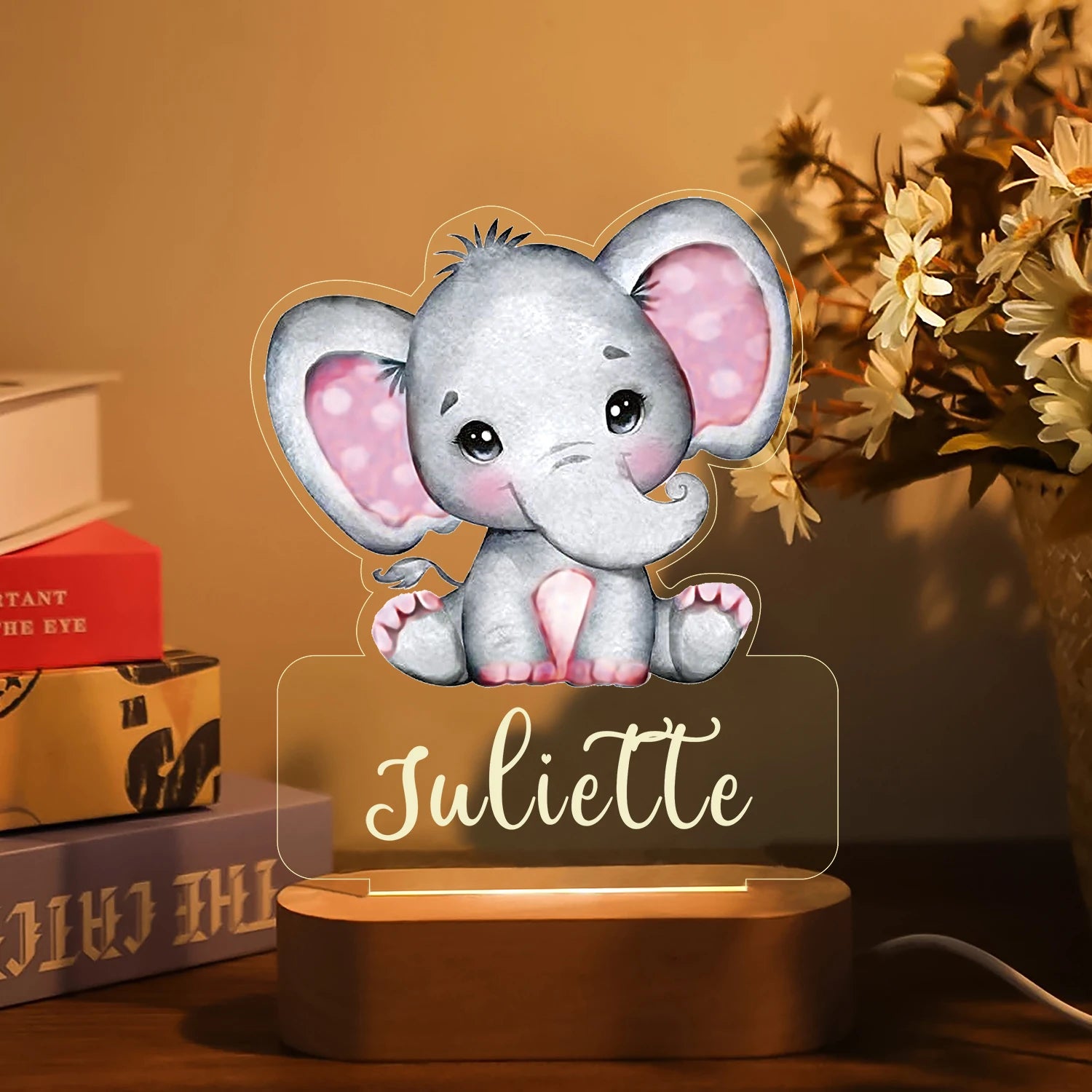 Personalized Night Light, Custom Name Acrylic Lamp - Room Decoration