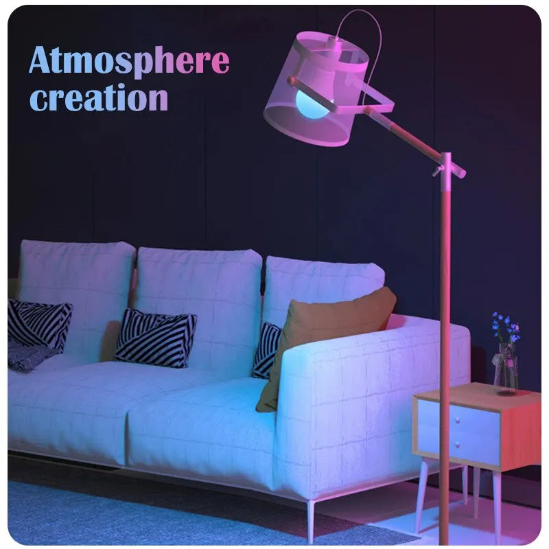 16 Color LED Multicolor Smart Light Bulb E27 220V Household Lighting Dimmable 24 Key Remote Control