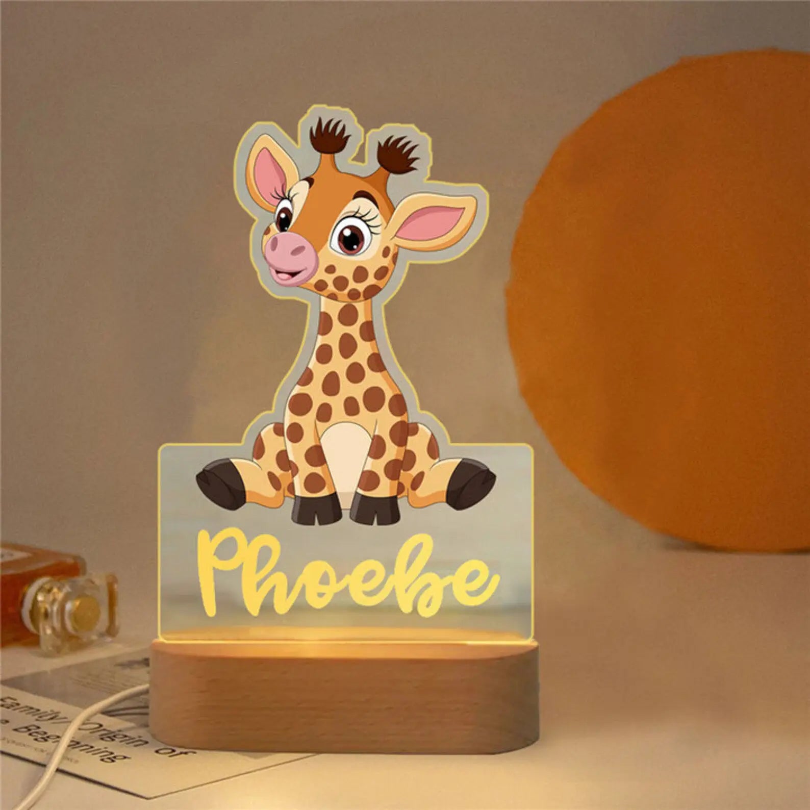 Personalized Night Light, Custom Name Acrylic Lamp - Room Decoration