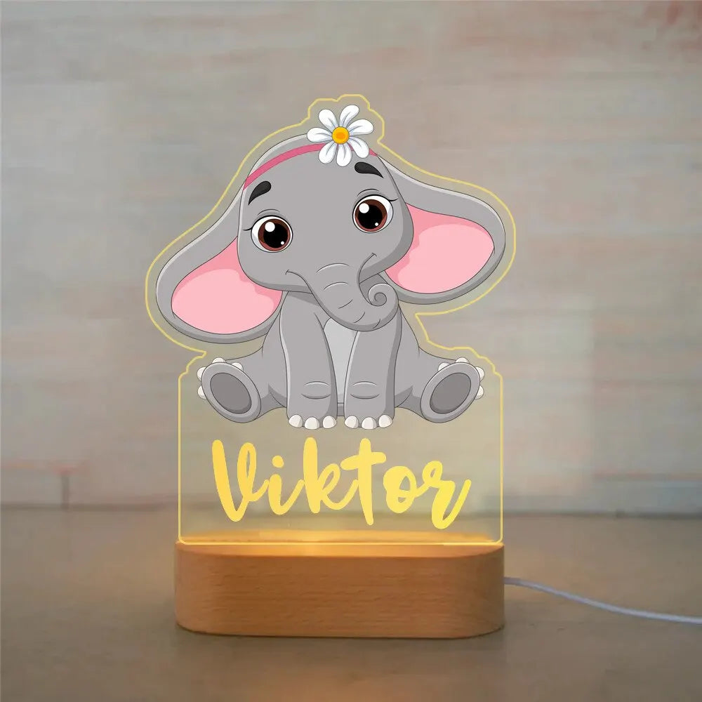 Personalized Night Light, Custom Name Acrylic Lamp - Room Decoration