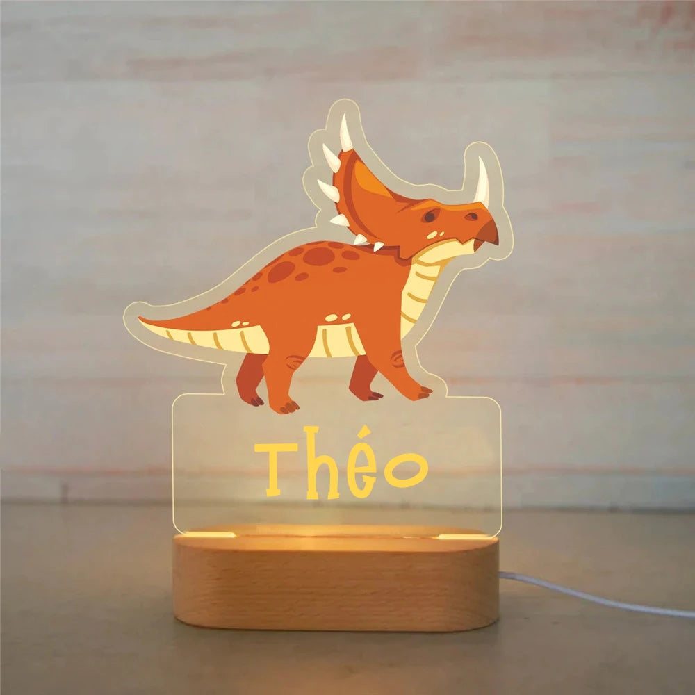 Personalized Night Light, Custom Name Acrylic Lamp - Room Decoration
