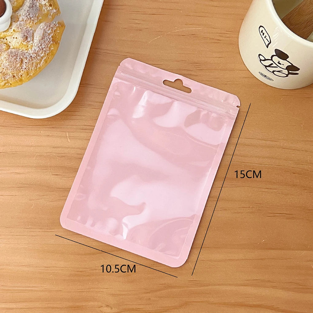 100Pcs Packaging Bag/Pouches; Reusable with Display