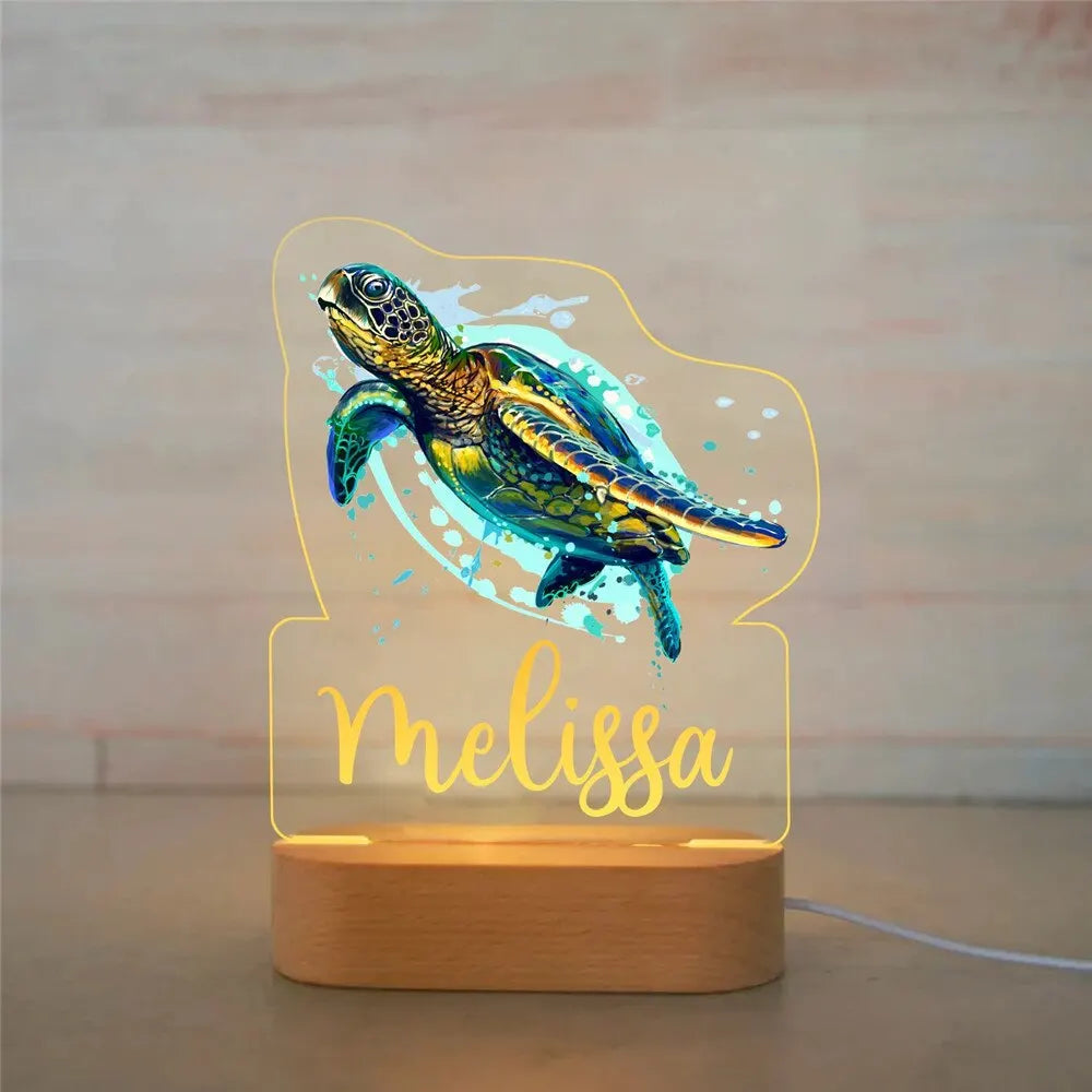 Personalized Night Light, Custom Name Acrylic Lamp - Room Decoration