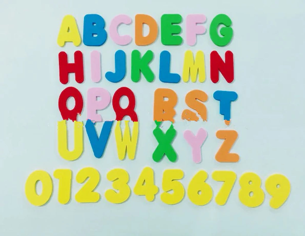 Kids' Preschool EVA Letter & Number 26 ABC 0-9 Bathtub Learning, Smart, Reading & Writing Play Set